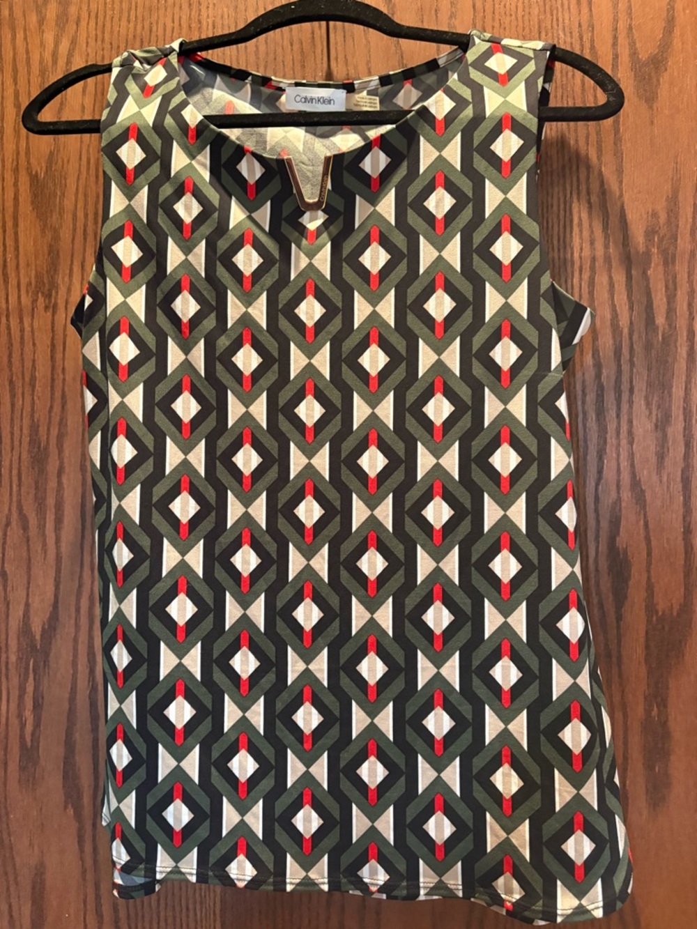 Calvin Klein Geometric Print Sleeveless Camisole